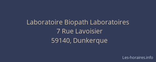 Laboratoire Biopath Laboratoires