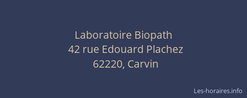 Laboratoire Biopath
