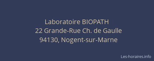 Laboratoire BIOPATH