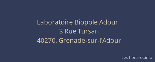 Laboratoire Biopole Adour