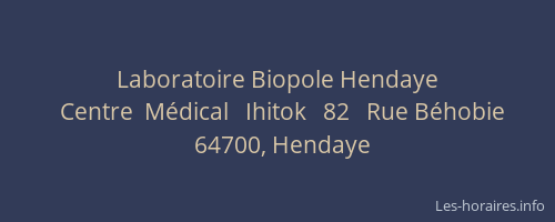 Laboratoire Biopole Hendaye