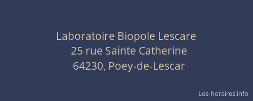 Laboratoire Biopole Lescare