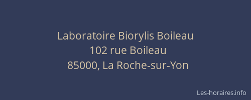 Laboratoire Biorylis Boileau