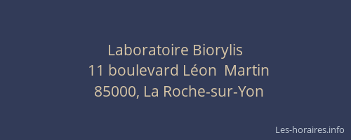 Laboratoire Biorylis