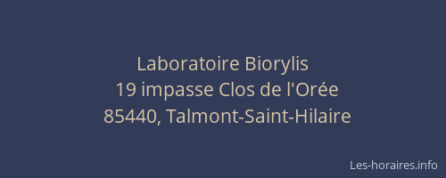 Laboratoire Biorylis
