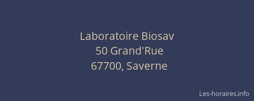 Laboratoire Biosav