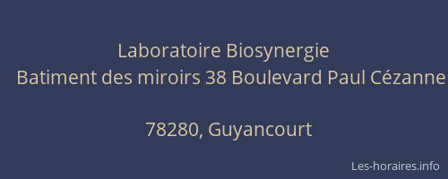 Laboratoire Biosynergie