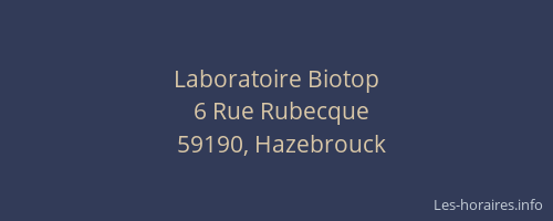 Laboratoire Biotop