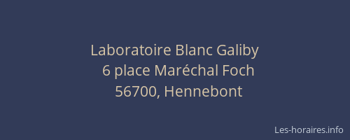 Laboratoire Blanc Galiby