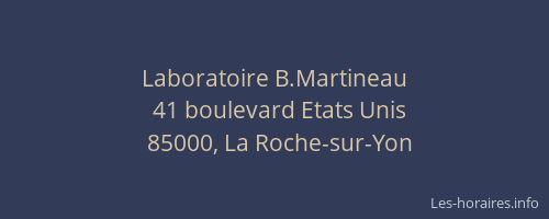 Laboratoire B.Martineau