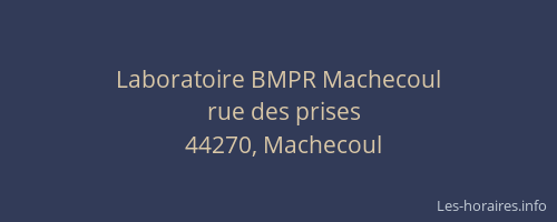 Laboratoire BMPR Machecoul