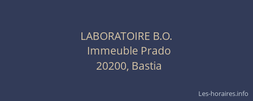 LABORATOIRE B.O.