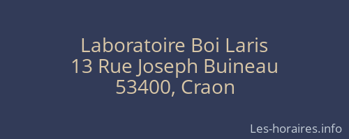 Laboratoire Boi Laris