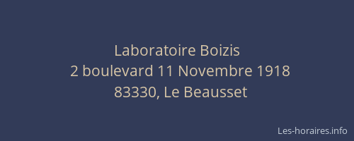 Laboratoire Boizis