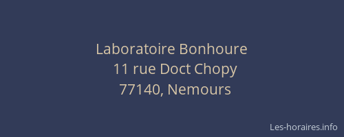 Laboratoire Bonhoure