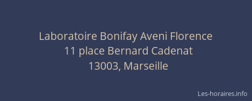 Laboratoire Bonifay Aveni Florence