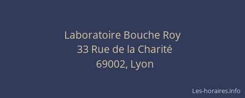 Laboratoire Bouche Roy