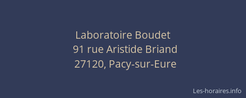 Laboratoire Boudet