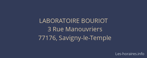 LABORATOIRE BOURIOT