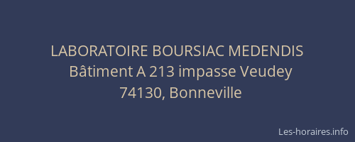 LABORATOIRE BOURSIAC MEDENDIS