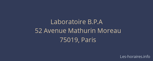 Laboratoire B.P.A