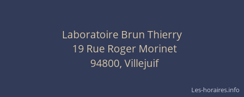 Laboratoire Brun Thierry
