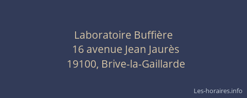Laboratoire Buffière