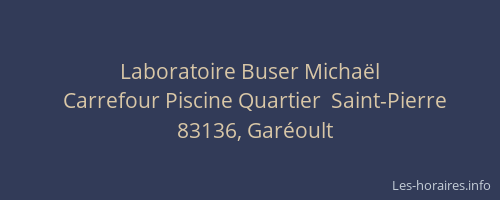 Laboratoire Buser Michaël