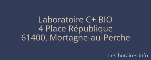 Laboratoire C+ BIO