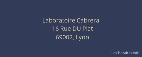 Laboratoire Cabrera