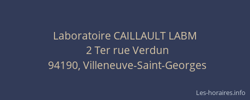 Laboratoire CAILLAULT LABM