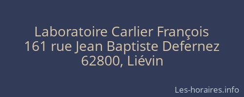 Laboratoire Carlier François