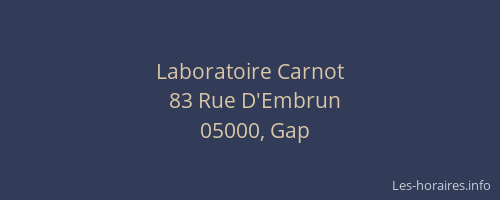 Laboratoire Carnot