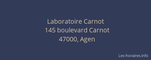 Laboratoire Carnot