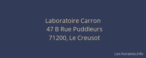 Laboratoire Carron