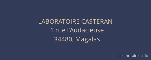 LABORATOIRE CASTERAN
