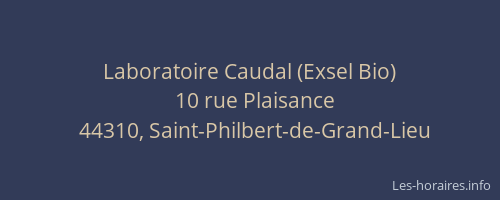 Laboratoire Caudal (Exsel Bio)