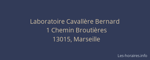 Laboratoire Cavallère Bernard