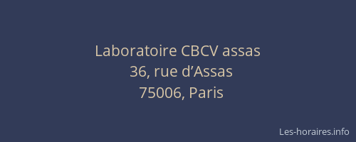 Laboratoire CBCV assas