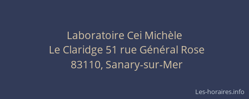 Laboratoire Cei Michèle