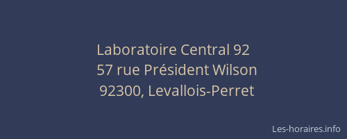 Laboratoire Central 92