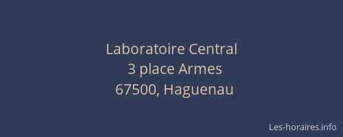 Laboratoire Central