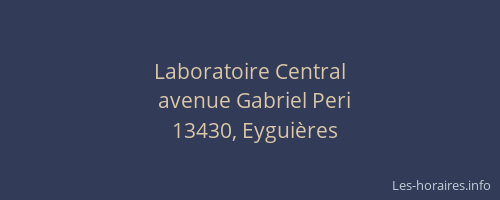 Laboratoire Central