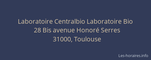 Laboratoire Centralbio Laboratoire Bio