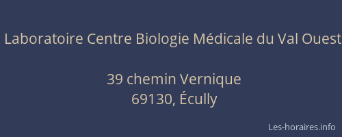 Laboratoire Centre Biologie Médicale du Val Ouest