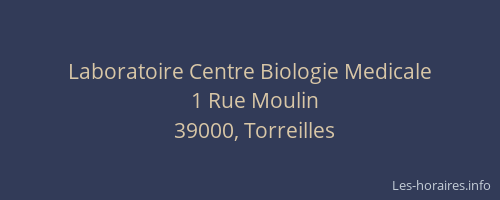 Laboratoire Centre Biologie Medicale