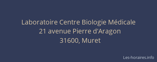 Laboratoire Centre Biologie Médicale