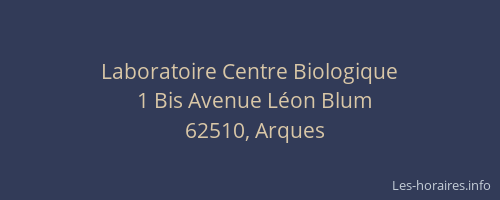Laboratoire Centre Biologique