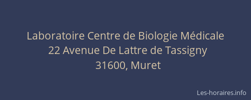 Laboratoire Centre de Biologie Médicale