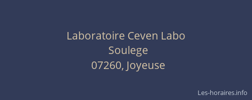 Laboratoire Ceven Labo
